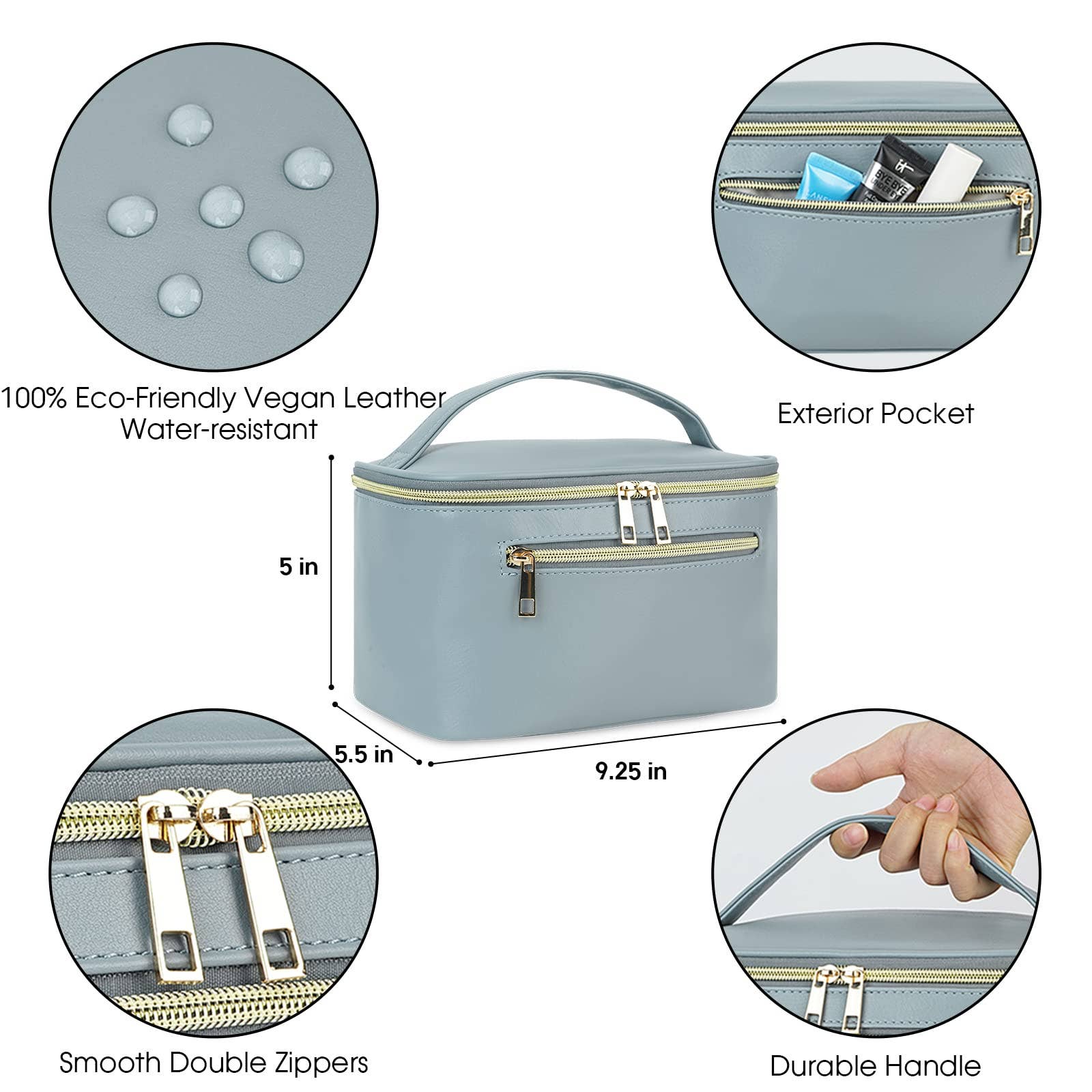 wandf - Wholesale Make-up/cosmetic bag - Vegan Leather Cosmetic Brush Bags Makeup Case 1