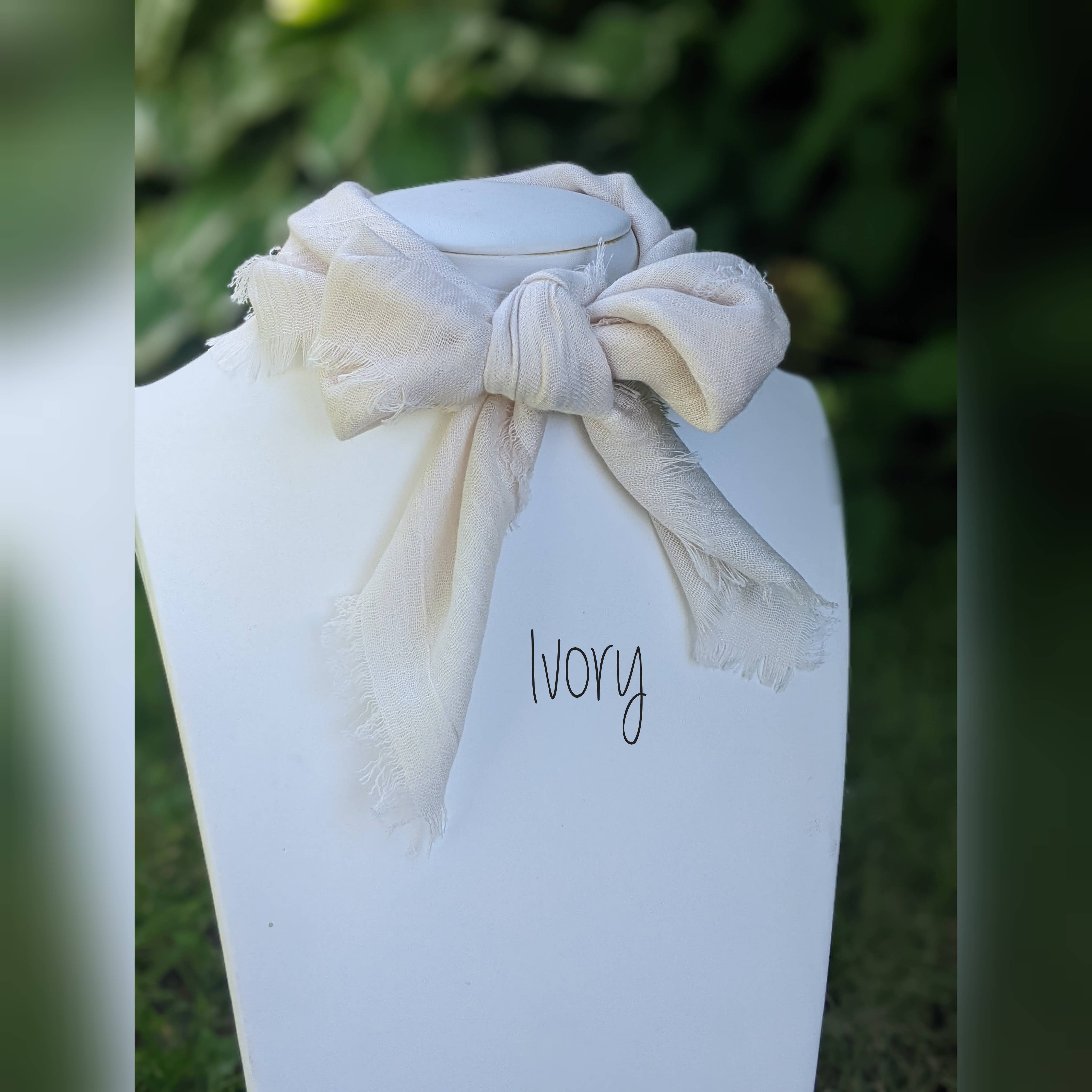 Apricot Ave - Wholesale Scarf - Women's - Flaxen -24"x 24" Bandanna Small Lightweight Square Scarf  6