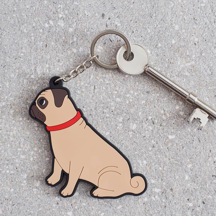 Keyring - Pug for wholesale by Sweet William Designs