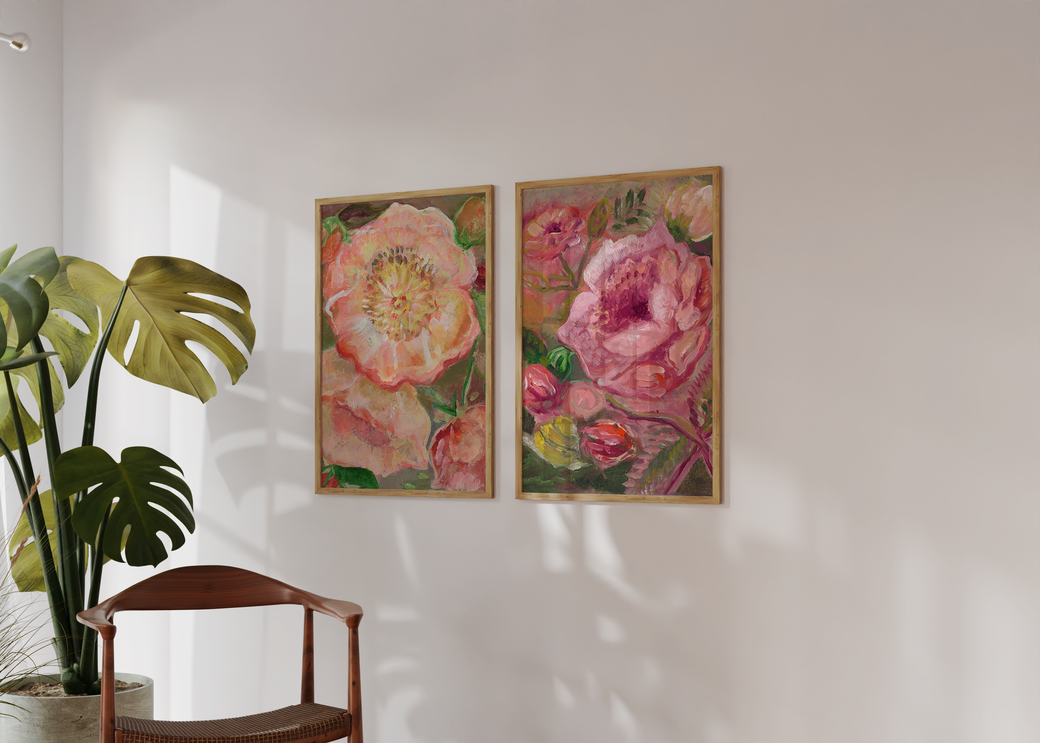 Sarah Tudor Art Studio - Wholesale Art Print - PRINT "Roses with Snail" A Vertical Fine Art Giclee Reproduction2