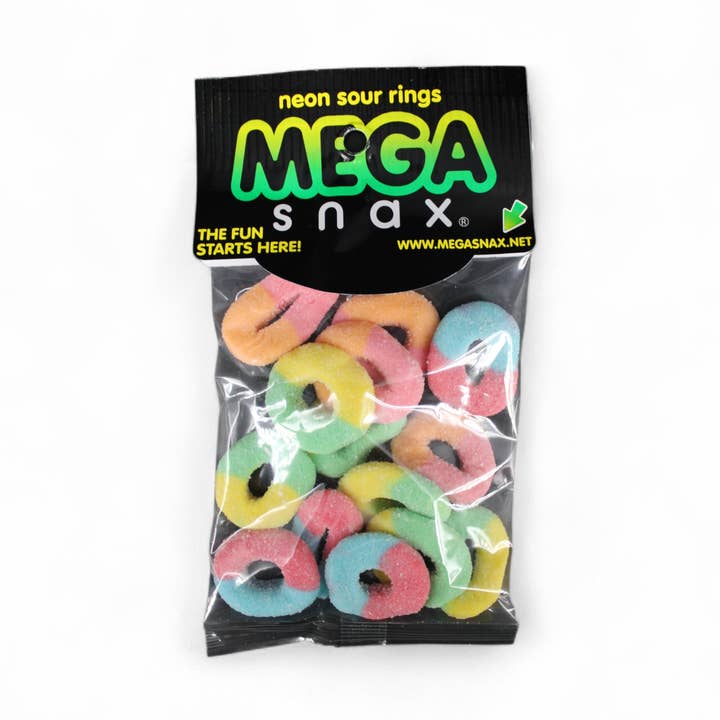 MegaSnax Neon Rings for wholesale by MEGASNAX