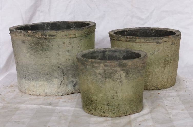 Pacific Home & Garden - Wholesale Plant Pot - Bexley Terra Cotta Farm Pots, Mossed Blackstone (Case 12)