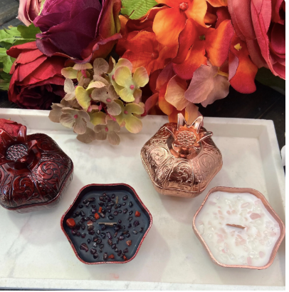 Sacred Lore - Wholesale Jar/Filled Candle - Pomegranate Candle Set, Persephone Altar Decor5
