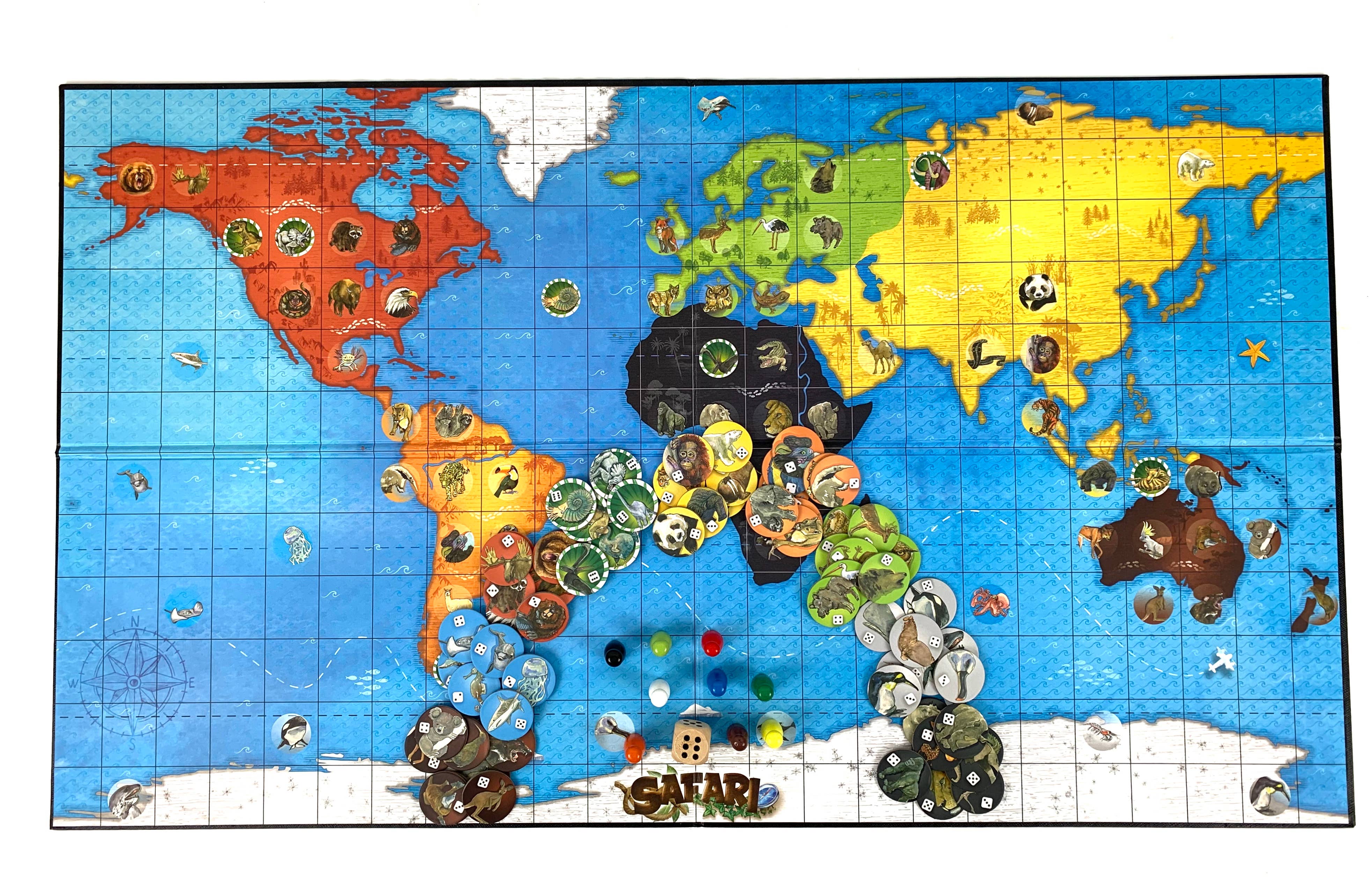 Juegaconmigo - Vente Jeux de société - Safari - Jeu de société stratégique sur les animaux du monde5