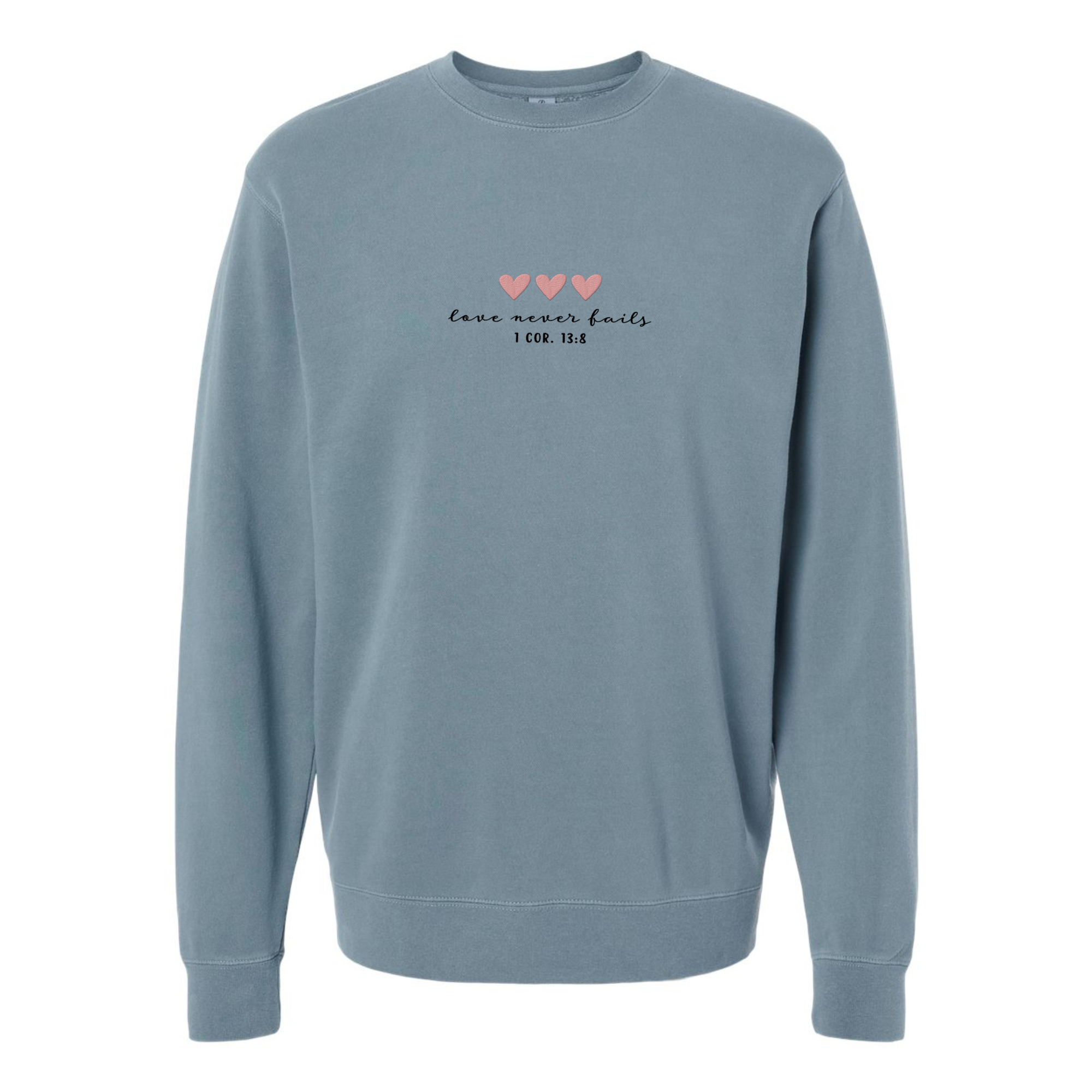 Scripted Pearl - Vente Sweat-shirt à imprimés – femme - Sweat-shirt Love Never Fails avec cœur brodé pour la Saint-Valentin13