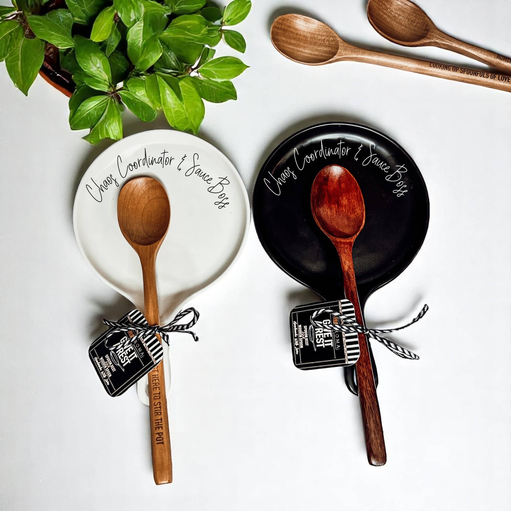 Gia Roma - Wholesale Spoon Rest - Kitchen Christmas 2025 Gifts for cooking or Baking, Ceramic 6