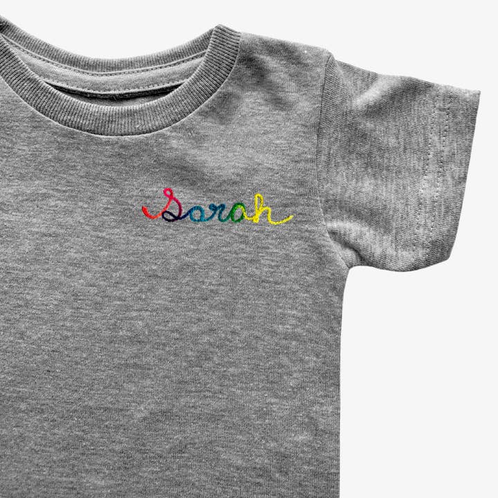 TODDLER Custom T Shirt with Personalized Embroidery for wholesale by Club Chainstitch