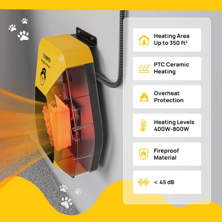 TURBRO - Wholesale Pet Indoor Tent - Cat/Dog - Neighborhood DH800A Dog House Heater2