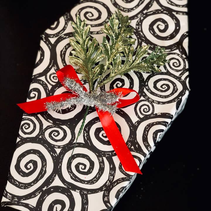 Skelly Paper Co. - Wholesale Flat Wrap - Nightmare Swirled Wrapping Paper