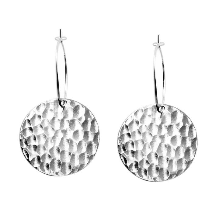 Große versilberte Ohrringe aus Syracuse für den Großhandel von Adepte