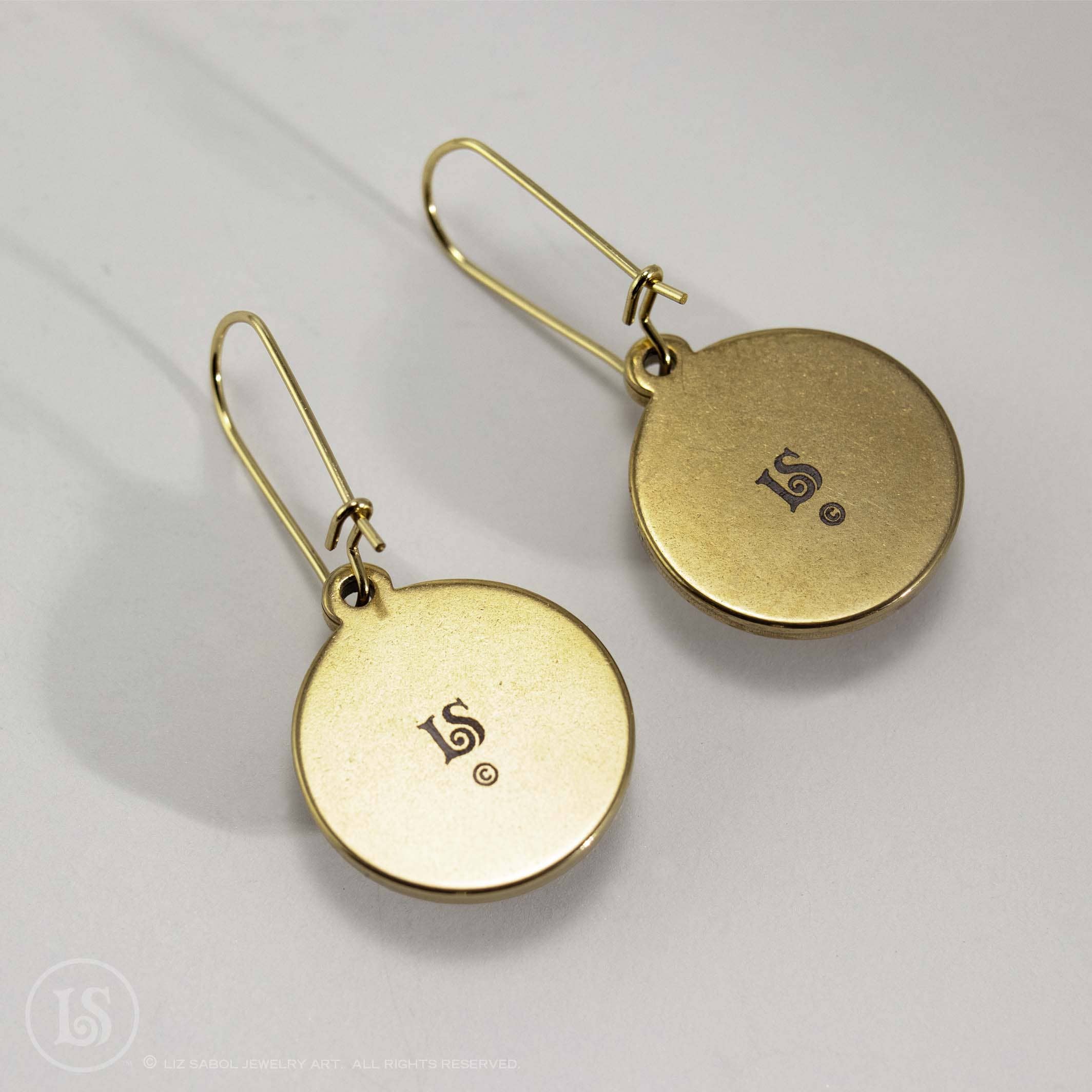 Liz Sabol Jewelry Art – Brincos de argola por atacado – Brincos Homem na Lua5