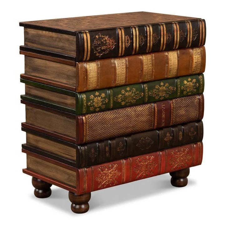 Unique Florentine Books Chairside Side Table for wholesale by LOOMLAN