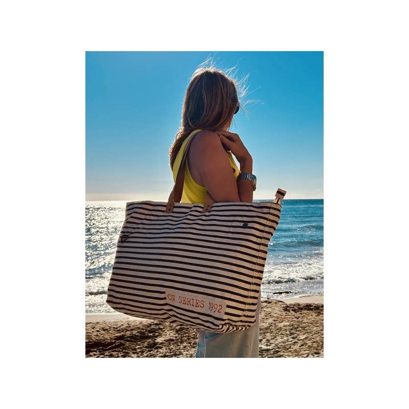 Casa Natura Design SL - Wholesale Tote Bag - Women's - Large Rectangular Bag with Leather Handle and Zipper - ZEB SKYLAR9