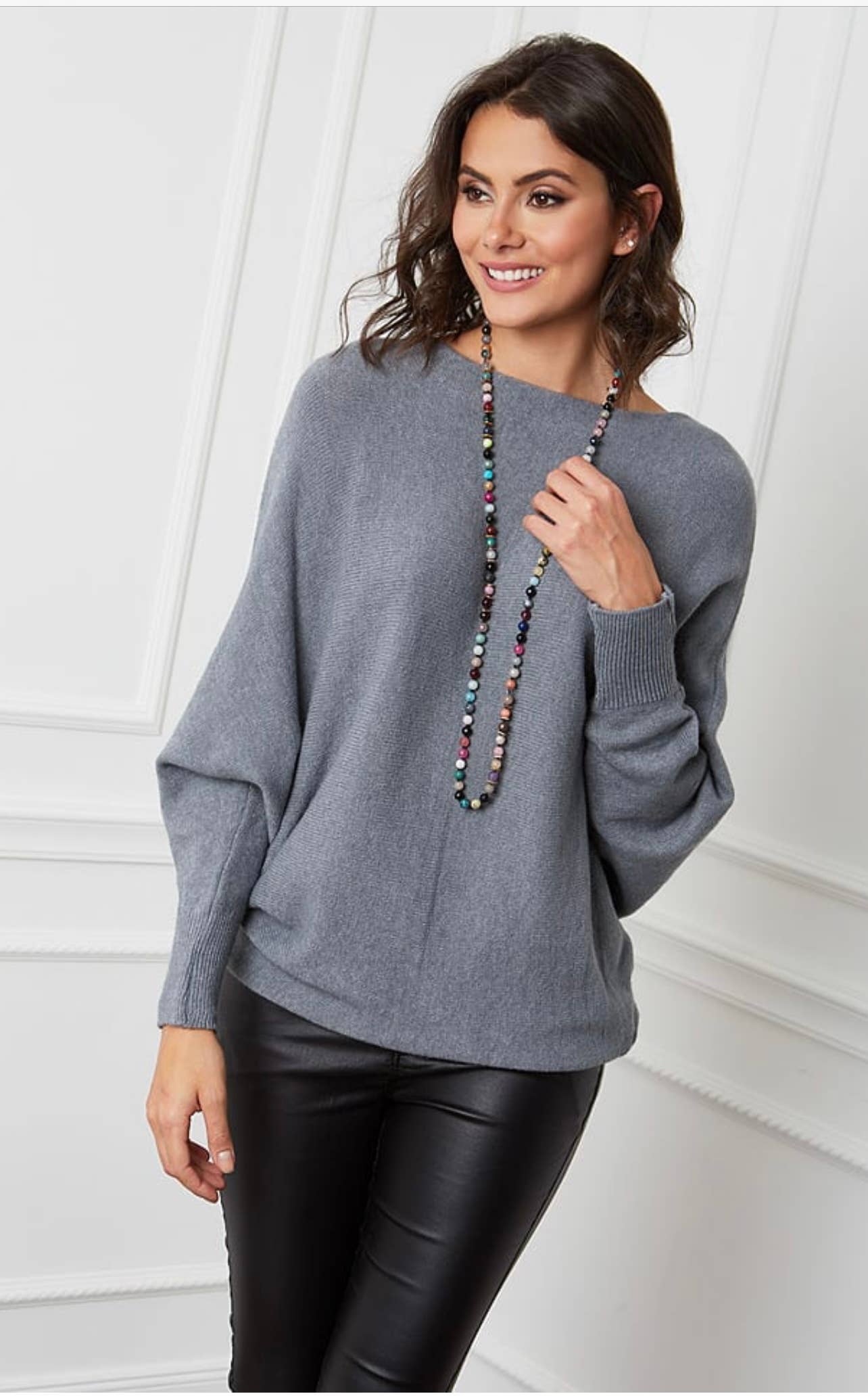 LÉA & LUC - Vendita all'ingrosso Maglione tricot - Donna - Maglione con maniche a pipistrello REF. 009919