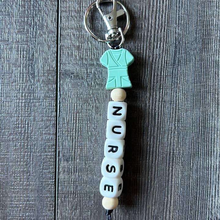 JILLIAN INK LLC - Wholesale Keychain - Unisex - Nurse Scrubs Silicone Bead Keychain