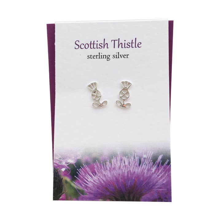 Skotska tistlar örhängen för wholesale av Glenna Studios