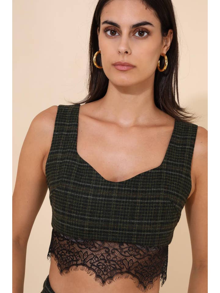 Daphnea - Wholesale Bralette - Women's - 31588 PLAID BRA5