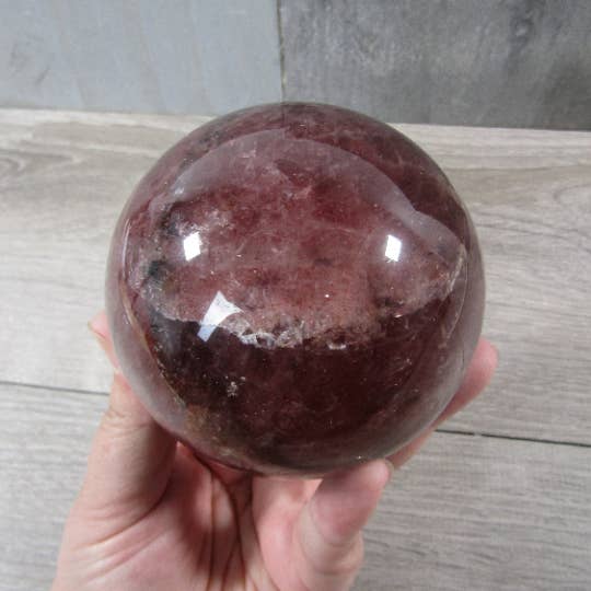 Keystone Crystals - Wholesale Spiritual Stone/Crystal - Strawberry Quartz Sphere Large Display Size6