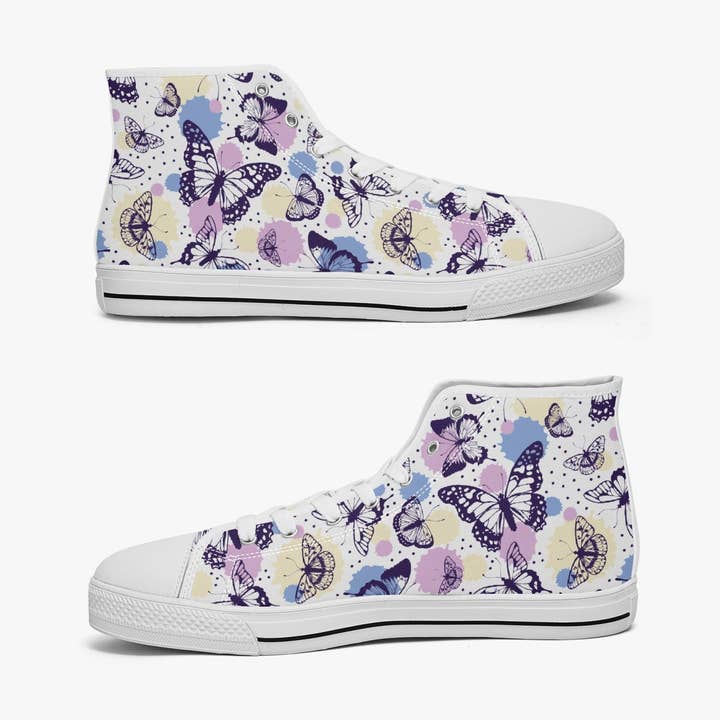 Cute Butterfly 1.0 High-top Canvas Shoes for wholesale by Oh Pote