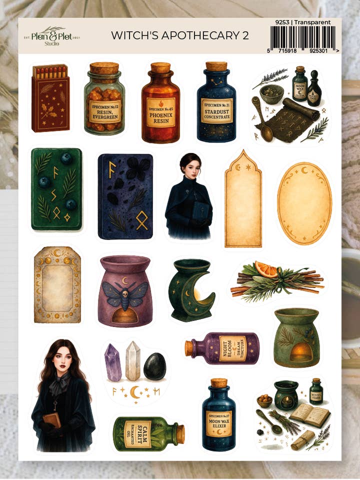 Botica de la bruja 2 | Pegatinas para venta al por mayor de Plan & Plot Studio