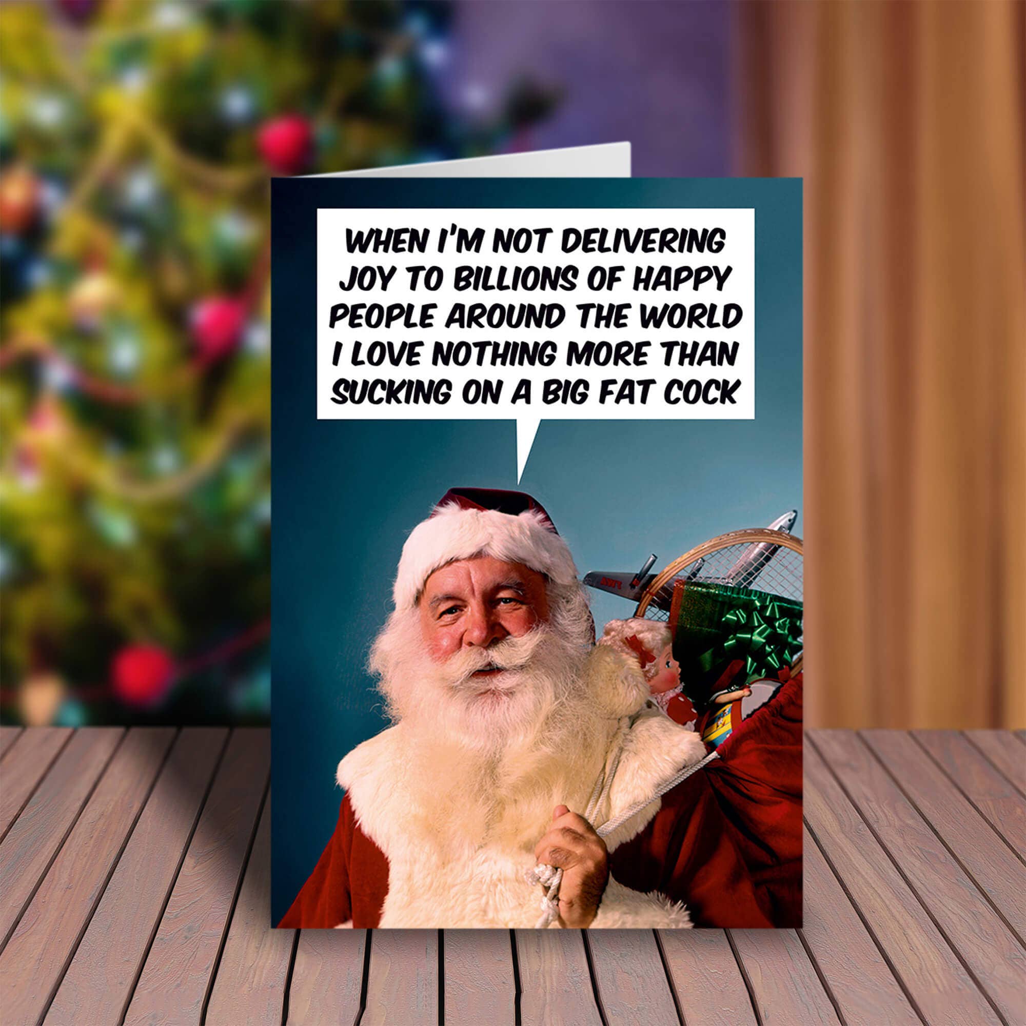 Dean Morris Cards - Wholesale Christmas Card - Sucking Santa Greeting Card2