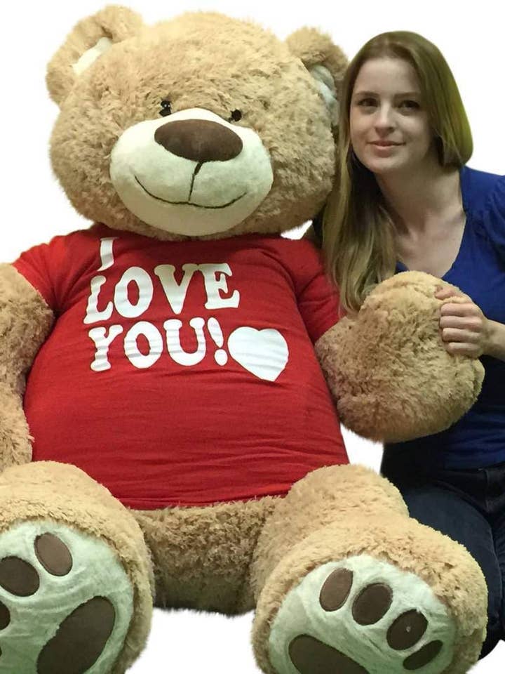 Ours en peluche géant I Love You, 5 pieds, doux, 60 pouces pour la vente par Big Plush