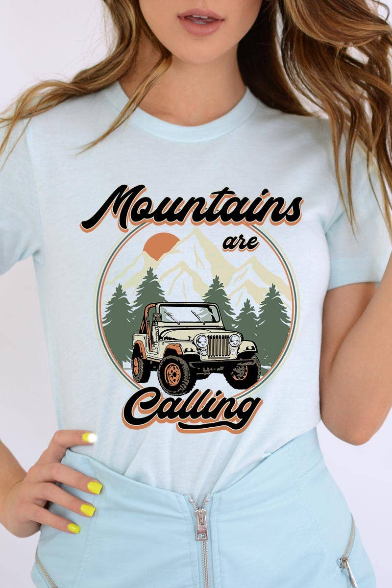 COLORBEAR - Wholesale T-Shirt (Graphic) - Unisex - MOUNTAINS ARE CALLING UNISEX SHORT SLEEVE6