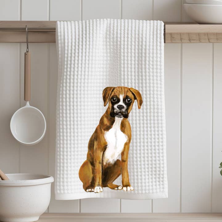 Boxerhund Køkkenhåndklæde for engroshandel hos MerikaArt