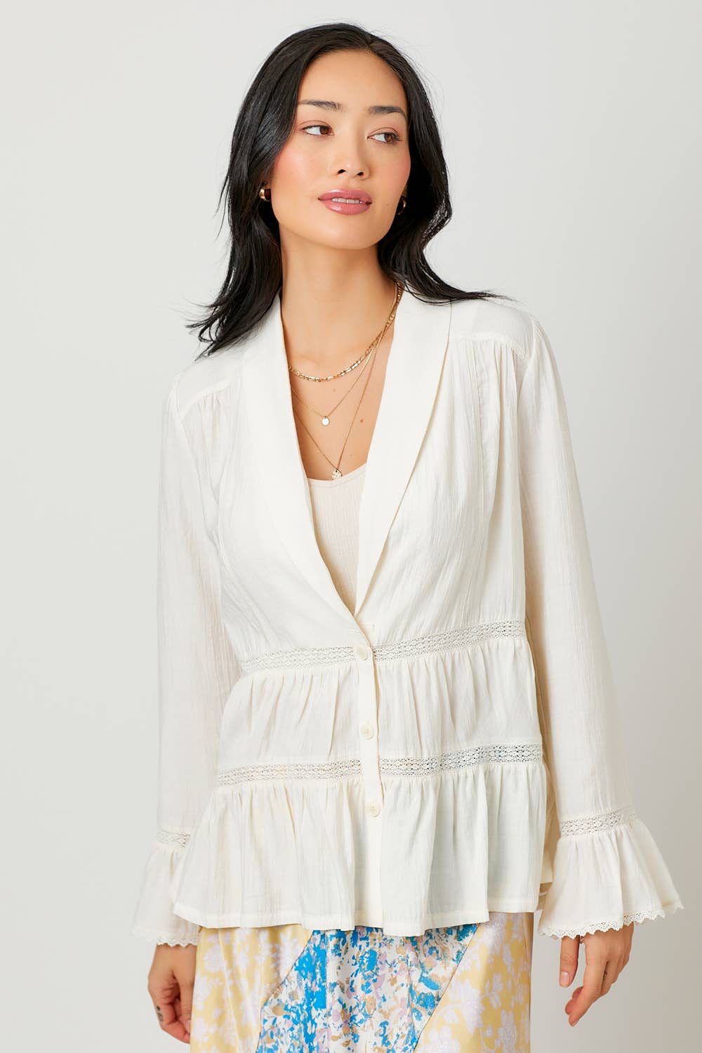 Ivory 60628 Tiered Lacy Jacket for wholesale on Faire1