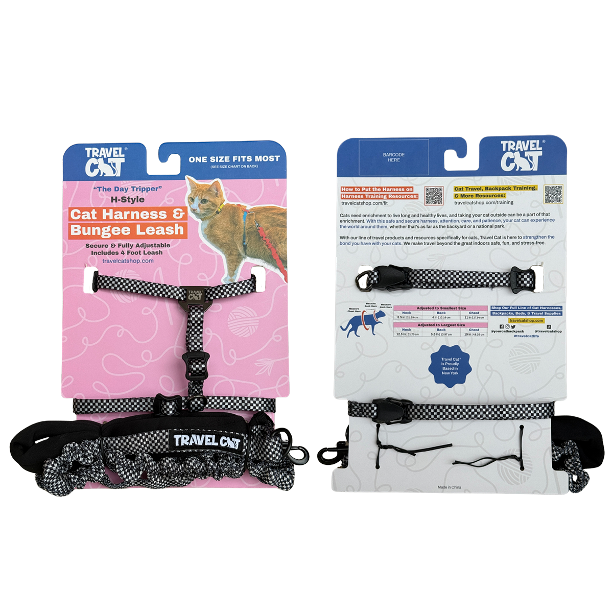 Travel Cat Wholesale - Wholesale Pet Harness - Cat - "The Day Tripper" Adjustable H-Style Cat Harness11