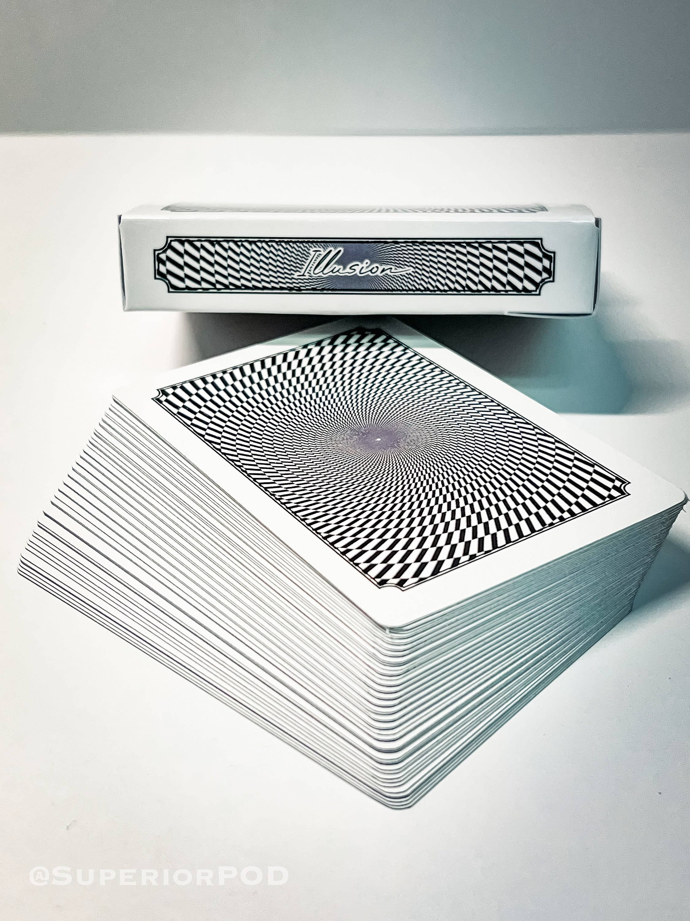 Superior Print on Demand - Wholesale Playing Cards - Optical ILLUSION Black & White Playing Cards6