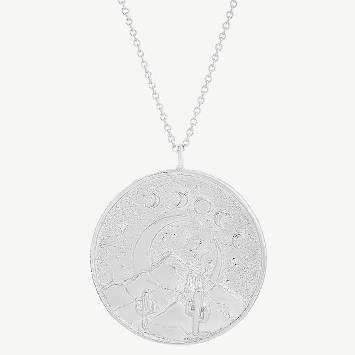 Desert Token Necklace in Silver for wholesale by Studio Grun