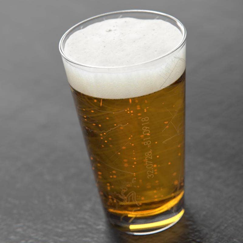 Well Told - Wholesale Beer Glass/Mug - Savannah, GA City Map - St. Patrick's Day - 16 oz Pint Glass3