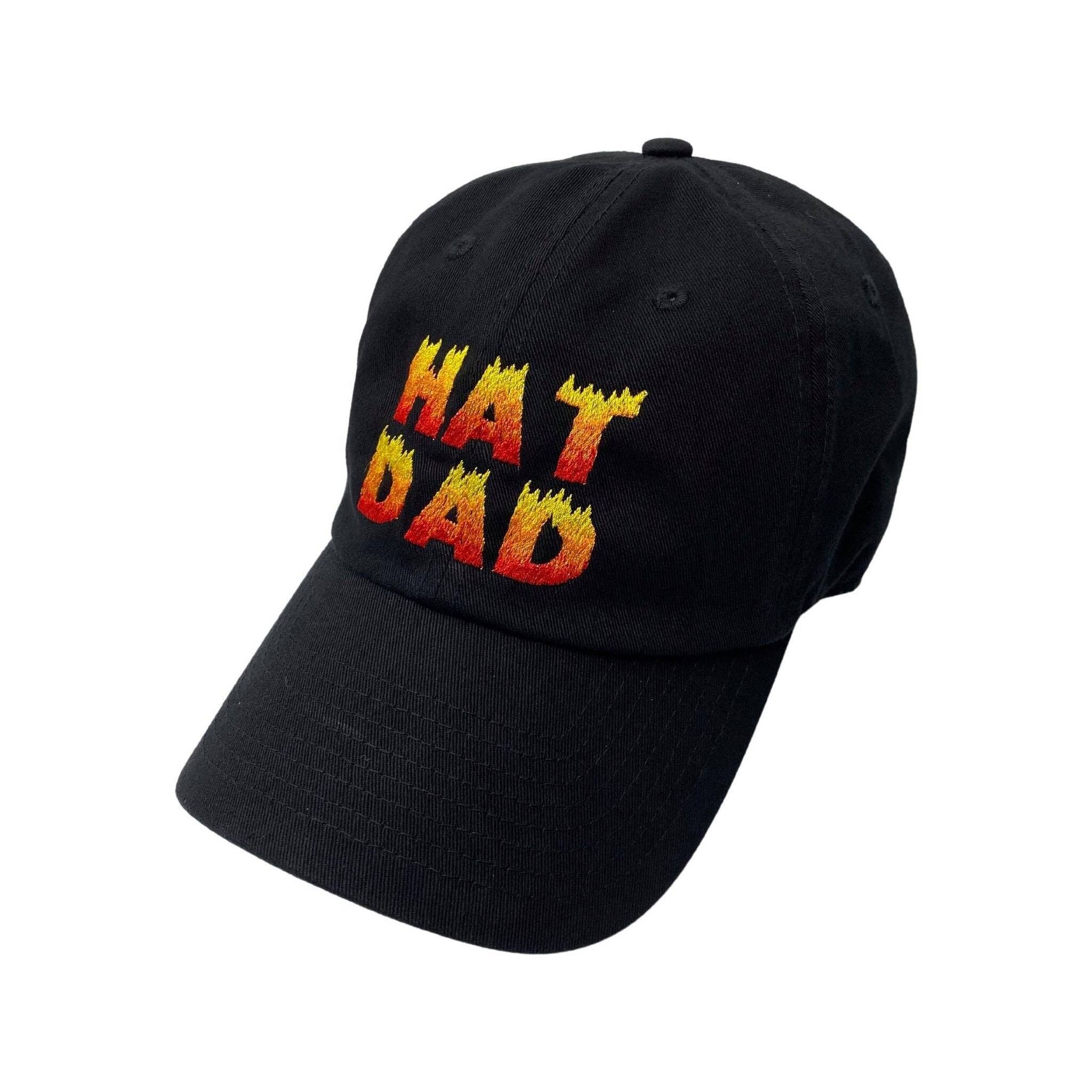 IncredibleGood Inc – Engroshandel Baseballkasket - Herre – „Hat Dad“ Flames broderet sort farshue, en størrelse passer til alle1