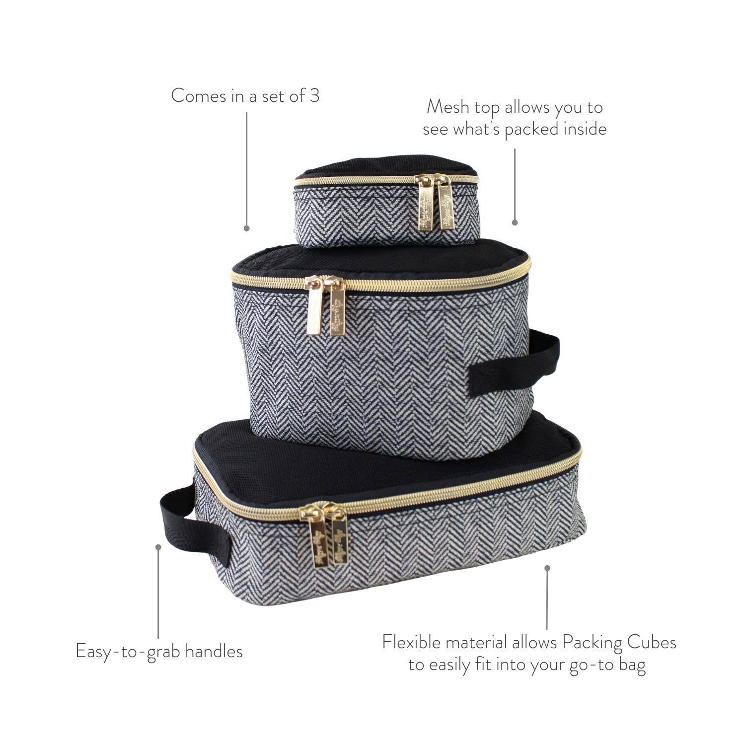 Itzy Ritzy - Wholesale Diaper Bag - Baby - Taupe Pack Like a Boss™ Diaper Bag Packing Cubes25