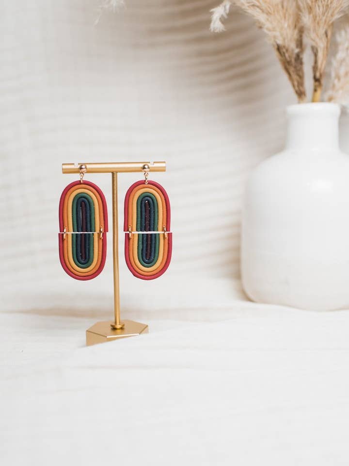 Rainbow Oval Dangles for wholesale by Rielle & Co.