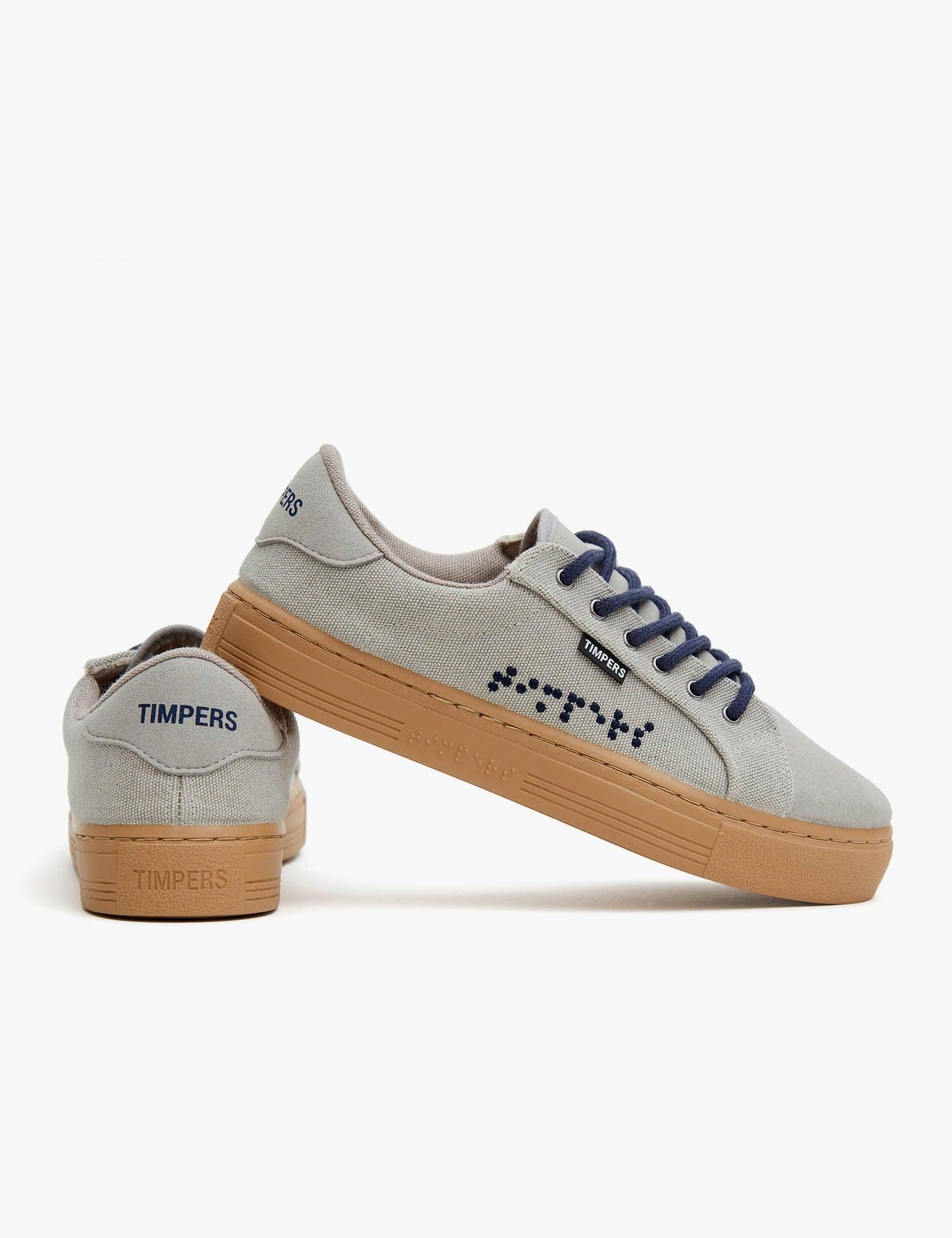 Timpers - Wholesale Athletic Sneakers - Unisex - Zapatillas Veganas Grises Diseñadas por Personas con Discapacidades6