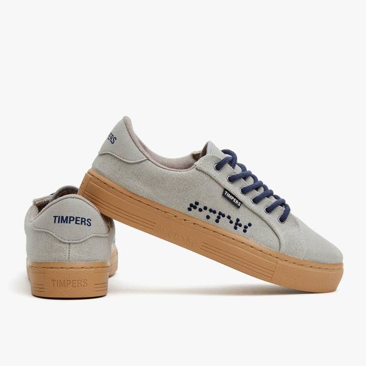Timpers - Wholesale Athletic Sneakers - Unisex - Zapatillas Veganas Grises Diseñadas por Personas con Discapacidades6