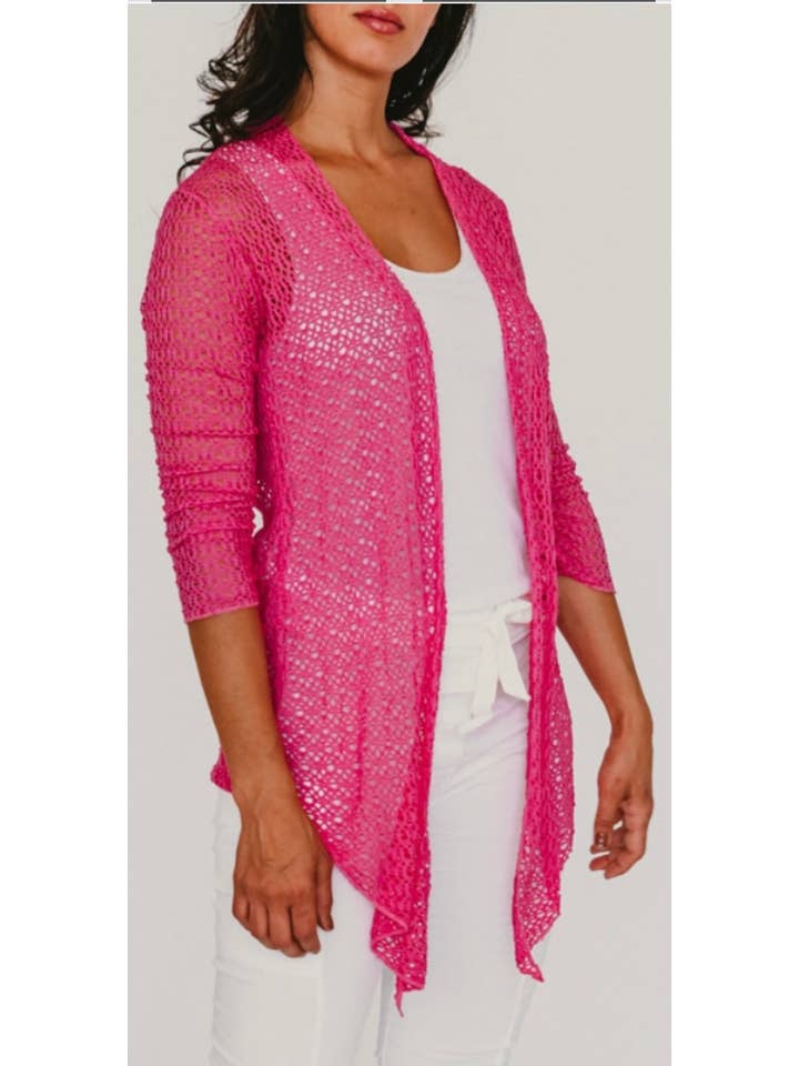 Dance in Paris - Wholesale Cardigan - Women's - Mid Length Soft and Stretchy Laser Cut Cardigan