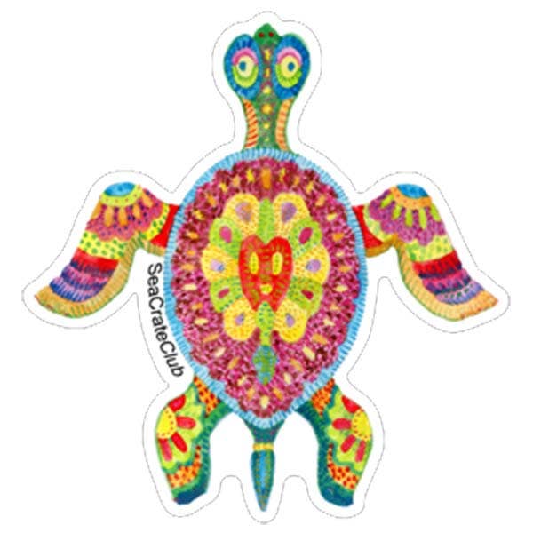 3" Boho Turtle Sticker for wholesale by B McVan Designs