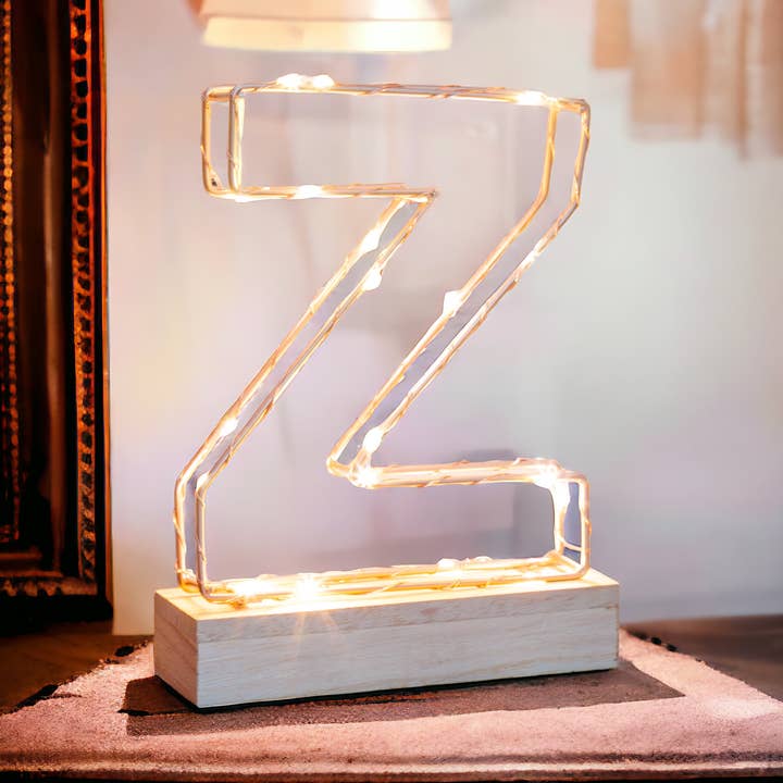 Bogstav Lys Rosa Guld - Z for engroshandel hos Echo Three