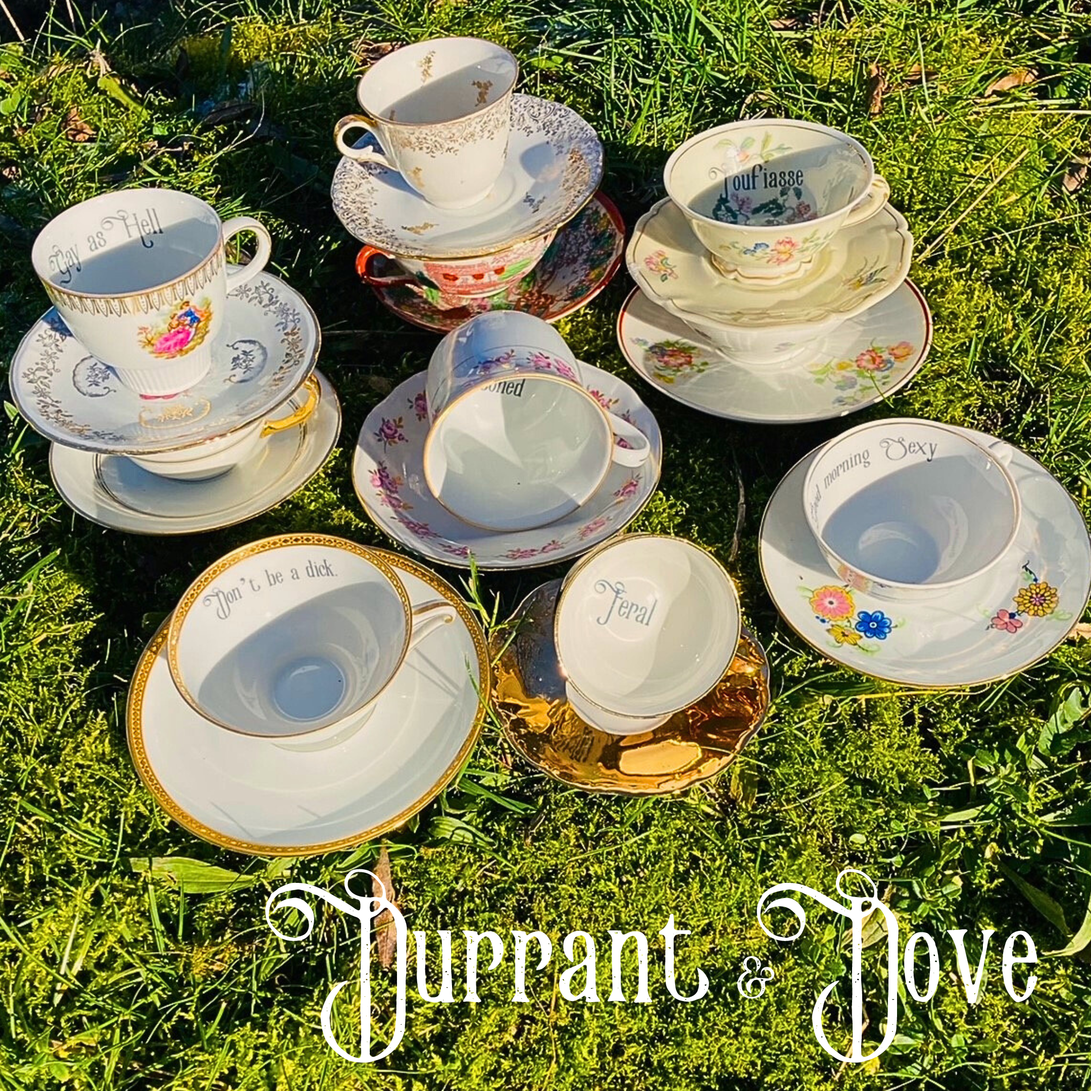 Durrant & Dove - Wholesale Coffee/Tea Cup - The Durrant & Dove cup and saucer pack7
