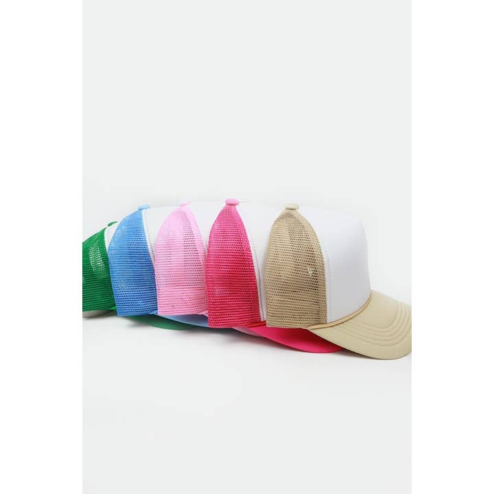 Love and Repeat - Wholesale Trucker Hat - Unisex - Classic Foam Solid Two Tone Trucker Hat