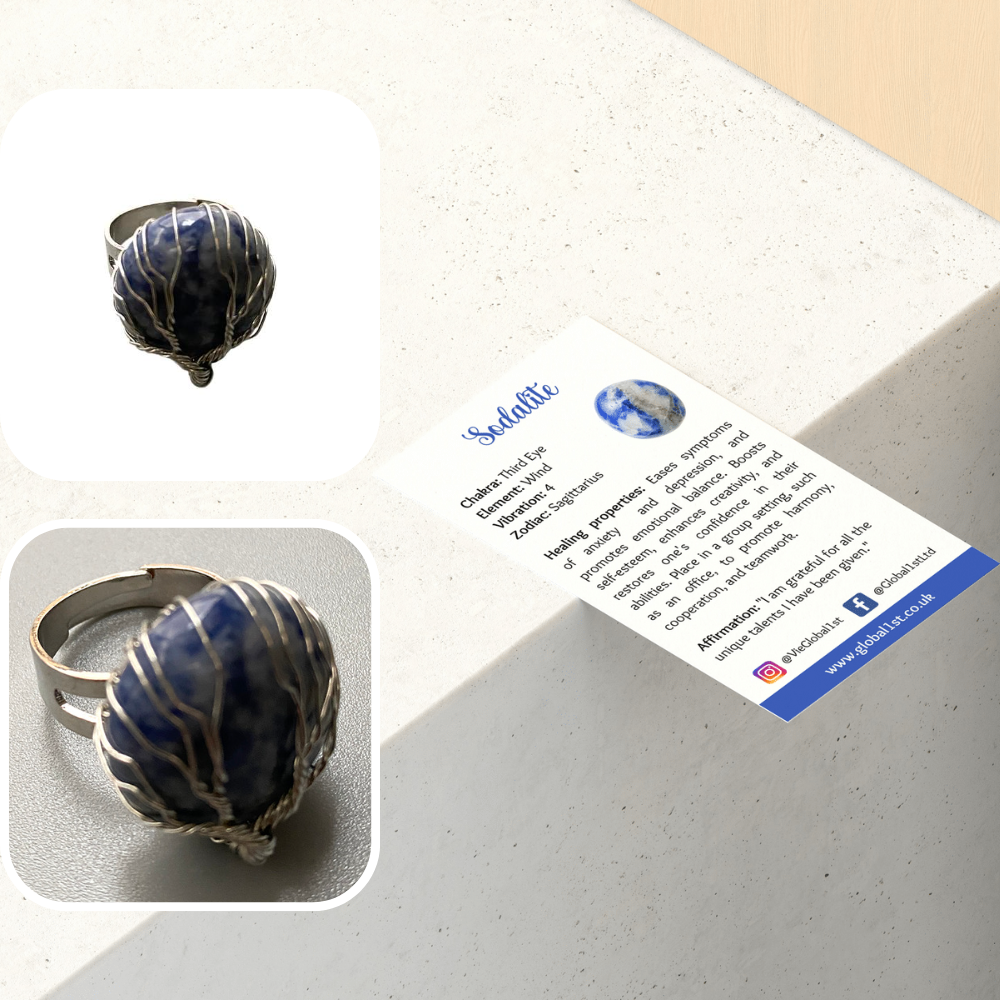 VIE – Engroshandel Statementring – Wireindpakket livets træ-ring, 2 cm31