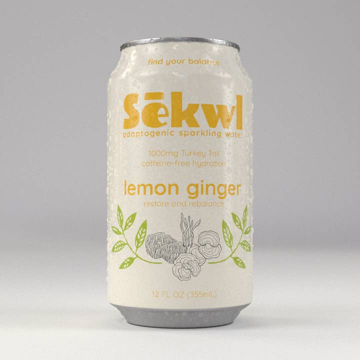 Sēkwl Beverage House - Wholesale Sparkling Water - Lemon Ginger Adaptogenic Sparkling Water0