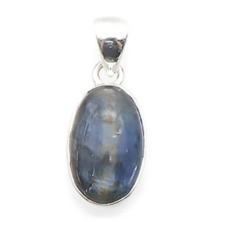 Blue kyanite pendant India AA+ silver 925 for wholesale by La Boîte à Cailloux