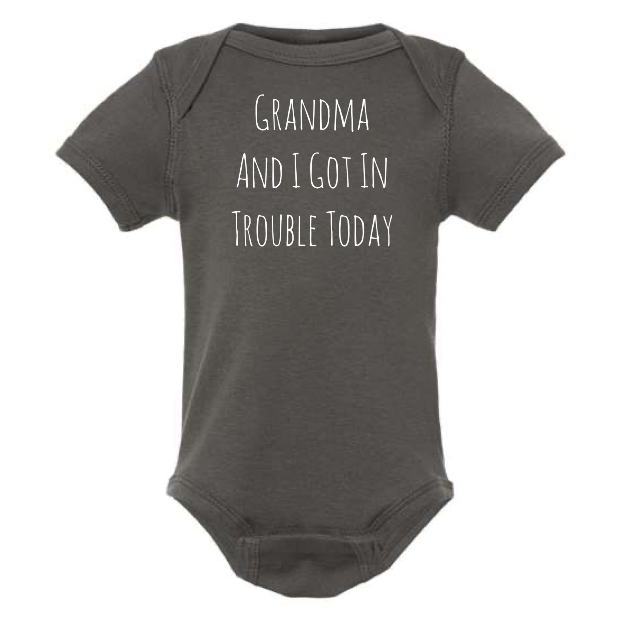 dkhandmade - Wholesale Bodysuit (Non-Footed) - Baby - GRANDMA AND I GOT IN TROUBLE TODAY BABY ONESIE0