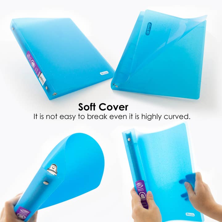 BAZIC Products - Wholesale Binder - 1" Glitter Poly 3-Ring Binder w/ Pocket1