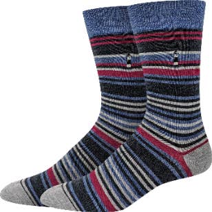 All Color Stripes Bamboo Crew Socks for wholesale by Sock Harbor / Bigfoot Sock Co.