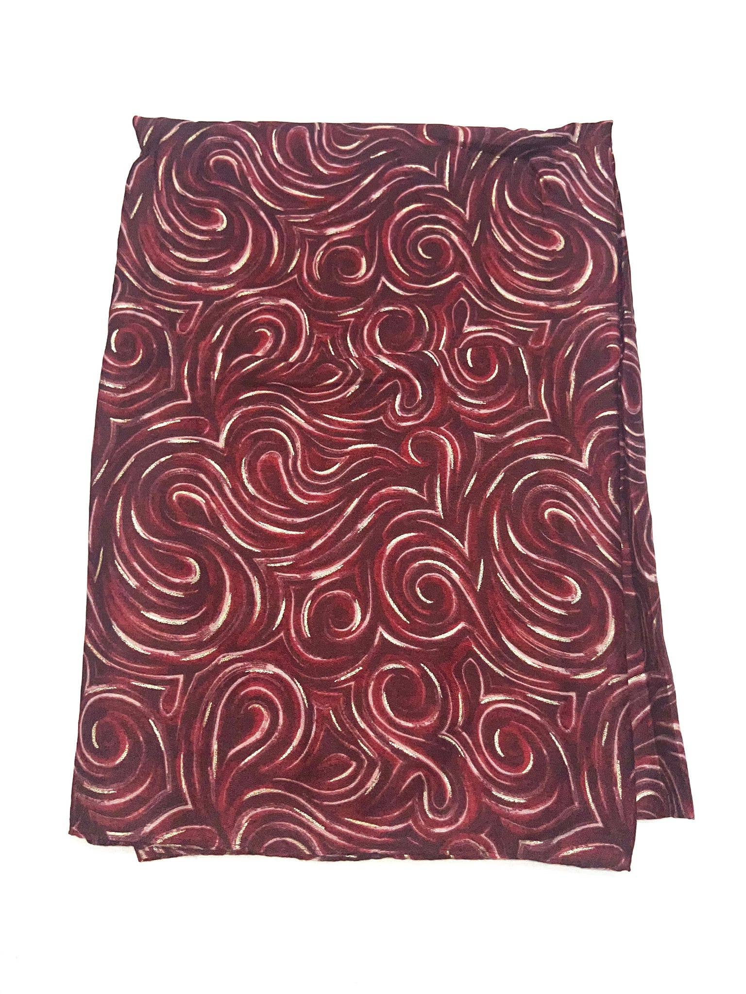 LINETA - Vendita all'ingrosso Sciarpa - Donna - HH-279 Sciarpa stampata motivo a spirale con doratura3